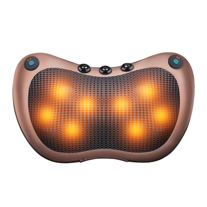 6-Head Shiatsu Massage Pillow for Neck, Back, Shoulder & Waist - Electric Deep Tissue Kneading Massager with Heat, Perfect for Home, Office, and Car Use