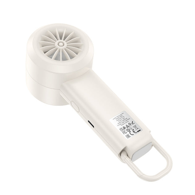 Hoco Portable Handheld Mini Fan with LED Display – Rechargeable USB Personal Fan