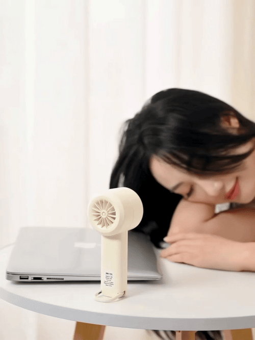 Hoco Portable Handheld Mini Fan with LED Display – Rechargeable USB Personal Fan